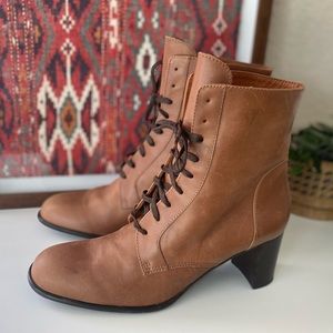 J. Crew Heeled Lace Up Boots